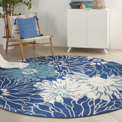 Nourison - Passion Area Rug - 8 x round Navy/Ivory - PSN17-99446817679 veiw 2