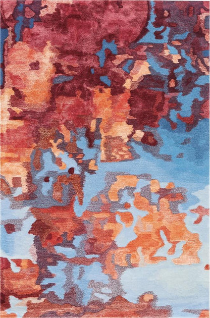 Nourison - Prismatic Area Rug - 39in x 59in Blue/Flame - PRS13-99446138736 veiw 1