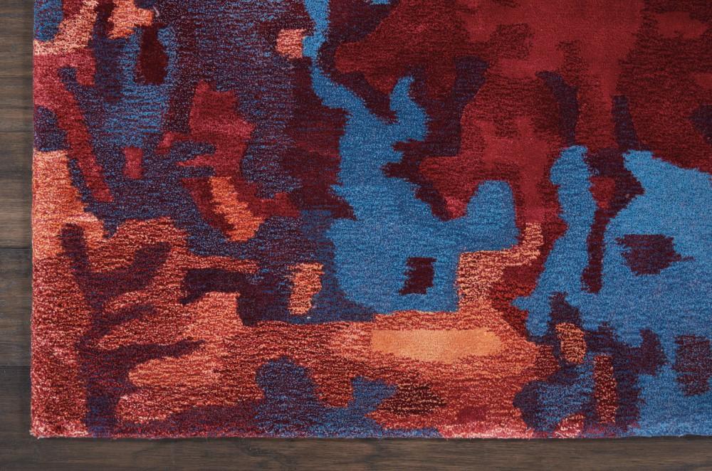 Nourison - Prismatic Area Rug - 56in x 75in Blue/Flame - PRS13-99446138767 veiw 2