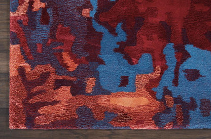 Nourison - Prismatic Area Rug - 56in x 75in Blue/Flame - PRS13-99446138767 veiw 2