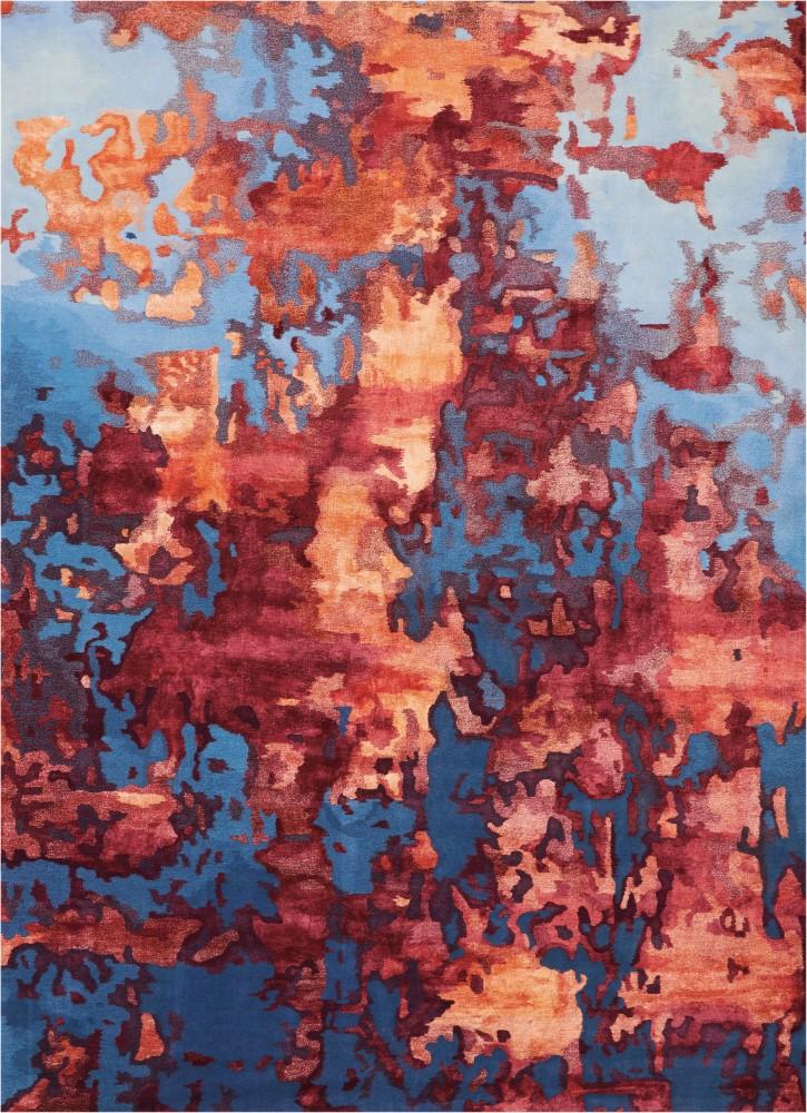 Nourison - Prismatic Area Rug - 86in x 116in Blue/Flame - PRS13-99446141699 veiw 1