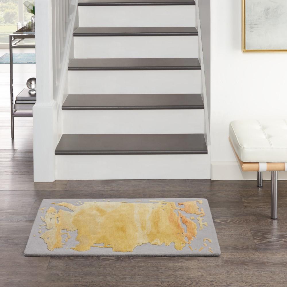Nourison - Prismatic Area Rug - Bone/Gold - PRS19-99446814234 veiw 2