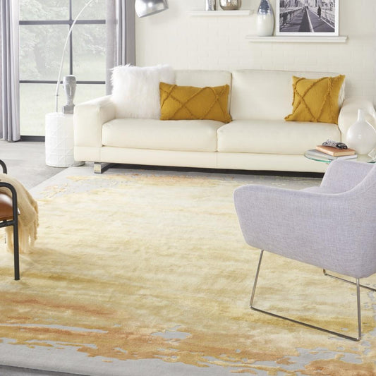 Nourison - Prismatic Area Rug - Bone/Gold - PRS19-99446814289 veiw 2