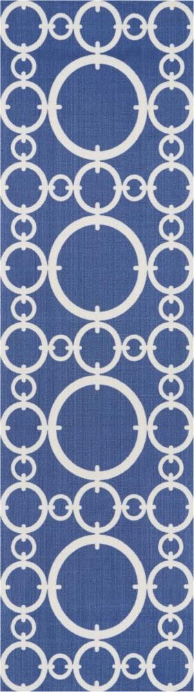 Nourison - Sun N Shade SND02 Dark Blue 23in x 8 Hallway Rug - SND02-99446367525_CLOSEOUT veiw 1