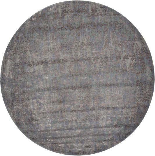 Nourison - Twilight TWI05 Slate Blue and Grey 8 x Round Large Rug - TWI05-99446358004_CLOSEOUT veiw 1