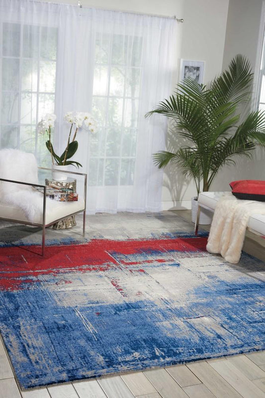 Nourison - Twilight TWI19 Red and Blue 12x15 Oversized Rug - TWI19-99446357007_CLOSEOUT veiw 2
