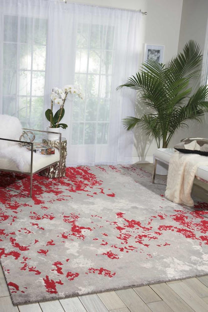 Nourison - Twilight TWI21 Bone and Red 12x15 Oversized Rug - TWI21-99446357120 veiw 2