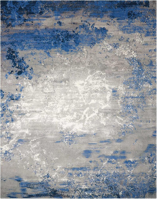Nourison - Twilight TWI22 Blue and Bone 12x15 Oversized Rug - TWI22-99446357137 veiw 1