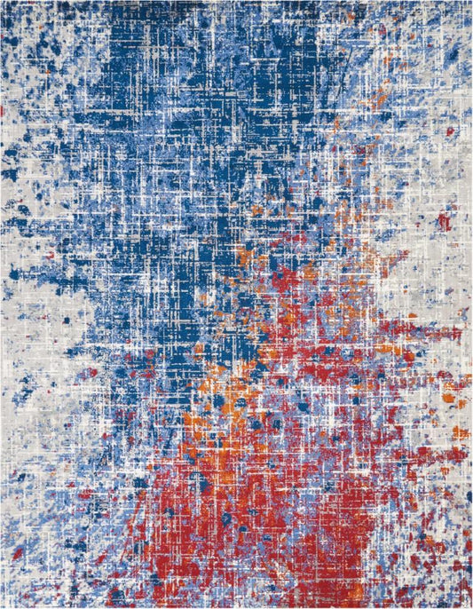Nourison - Twilight TWI25 Red and Blue 12x15 Oversized Rug - TWI25-99446081063_CLOSEOUT veiw 1