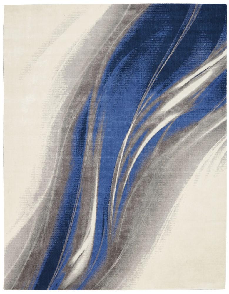 Nourison - Twilight TWI28 Ivory Bone Blue 12x15 Oversized Rug - TWI28-99446494009_CLOSEOUT veiw 1