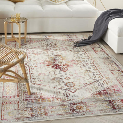 Nourison - Vintage Kashan Area Rug - 4 x 6 Ivory Red - VKA08-99446852434 veiw 2