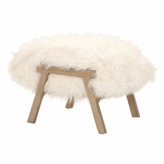 Orient Express Furniture - Tibet Ottoman - 8036.SGRY-OAK/WHT veiw 1