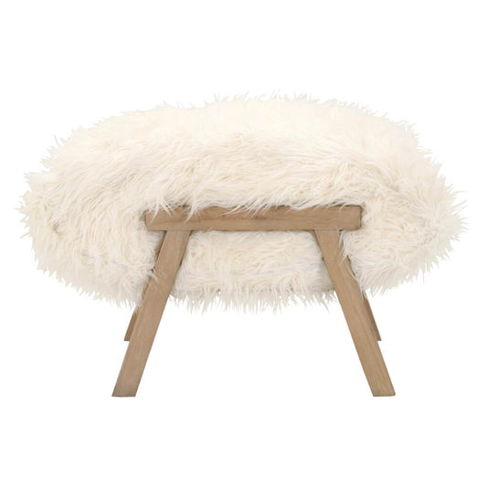 Orient Express Furniture - Tibet Ottoman - 8036.SGRY-OAK/WHT veiw 2