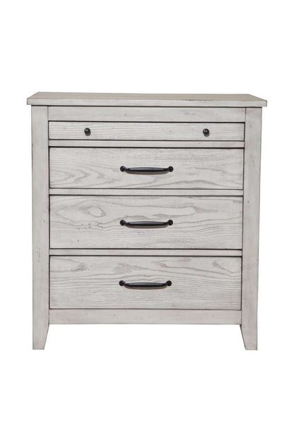 Origins by Alpine - Aria 3 Drawer Nightstand in Grey - 4500-02 veiw 1