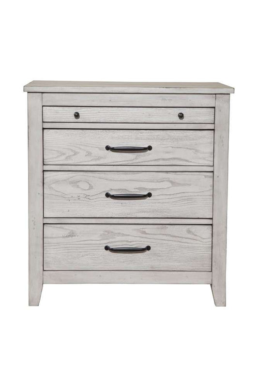 Origins by Alpine - Aria 3 Drawer Nightstand in Grey - 4500-02 veiw 1