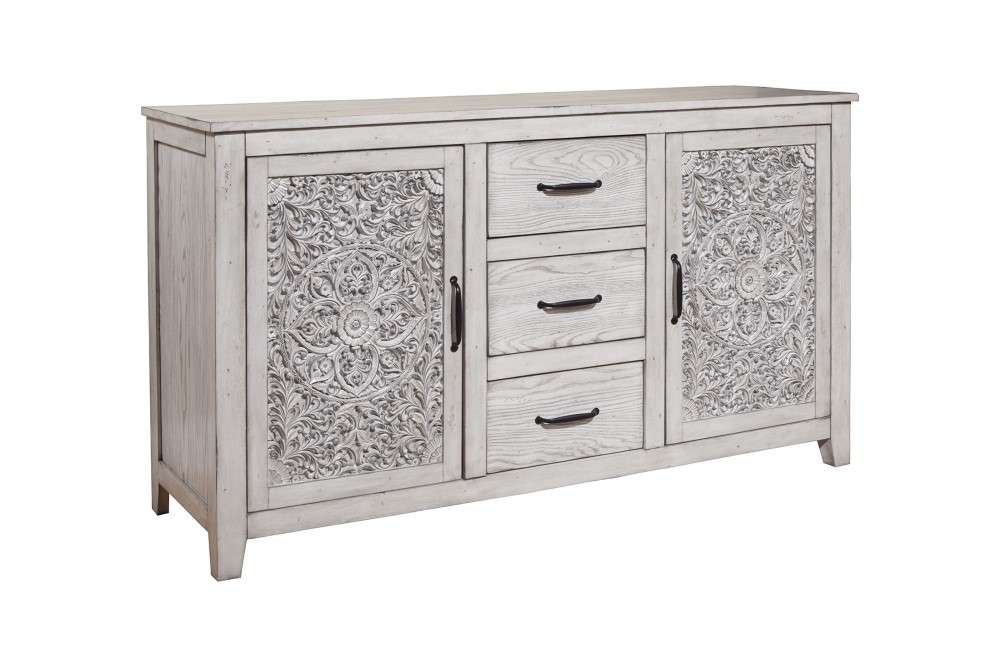 Origins by Alpine - Aria Dresser with Cabinets & Drawers in Grey - 4500-03 veiw 1