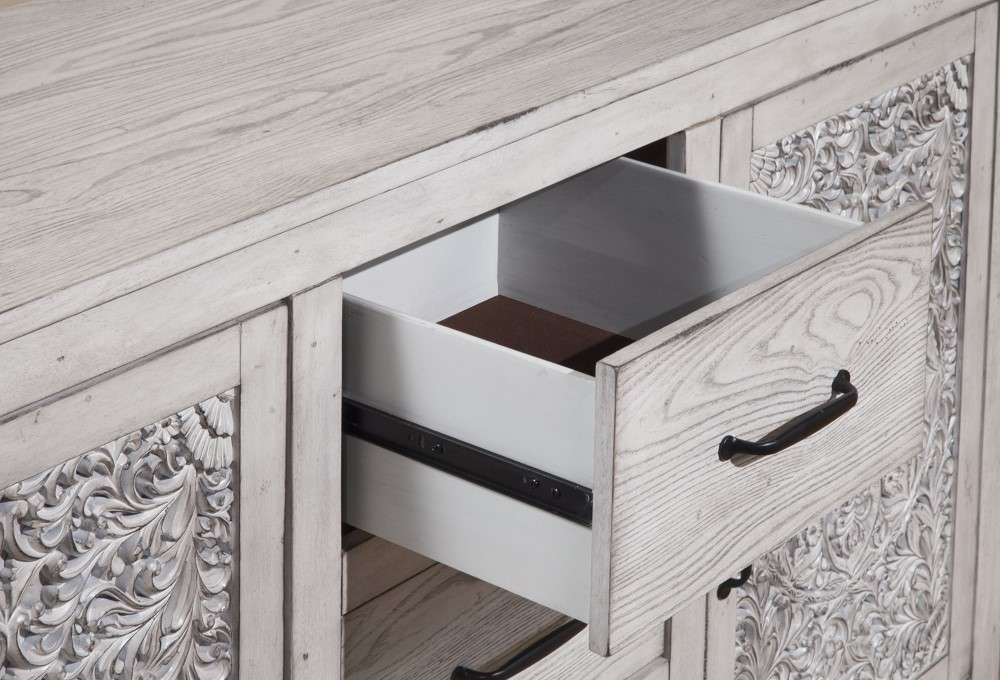 Origins by Alpine - Aria Dresser with Cabinets & Drawers in Grey - 4500-03 veiw 3