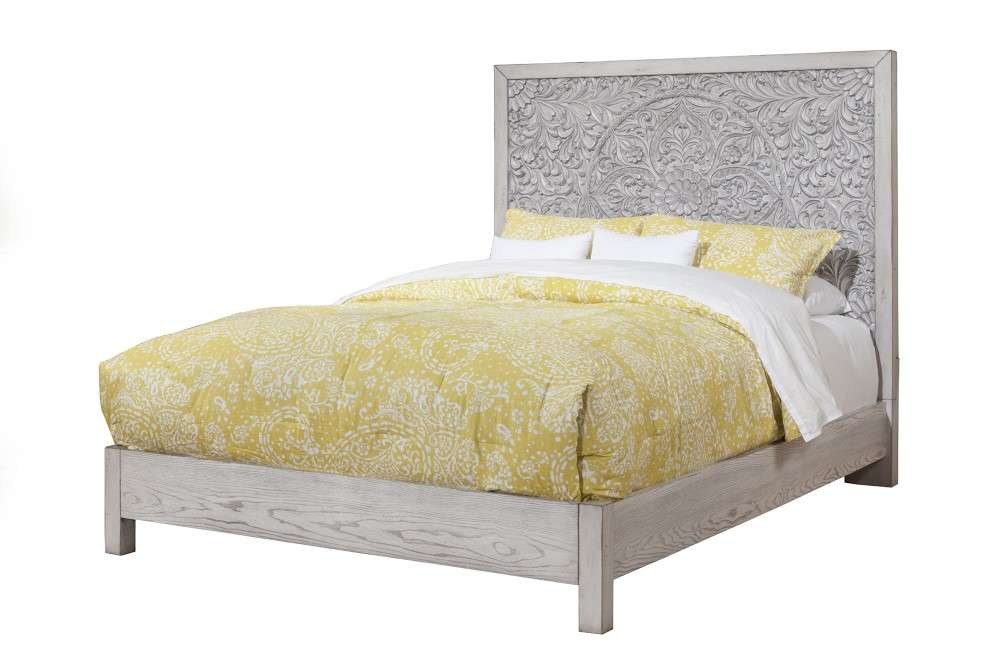 Origins by Alpine - Aria Queen Panel Bed in Grey - 4500-01Q veiw 1