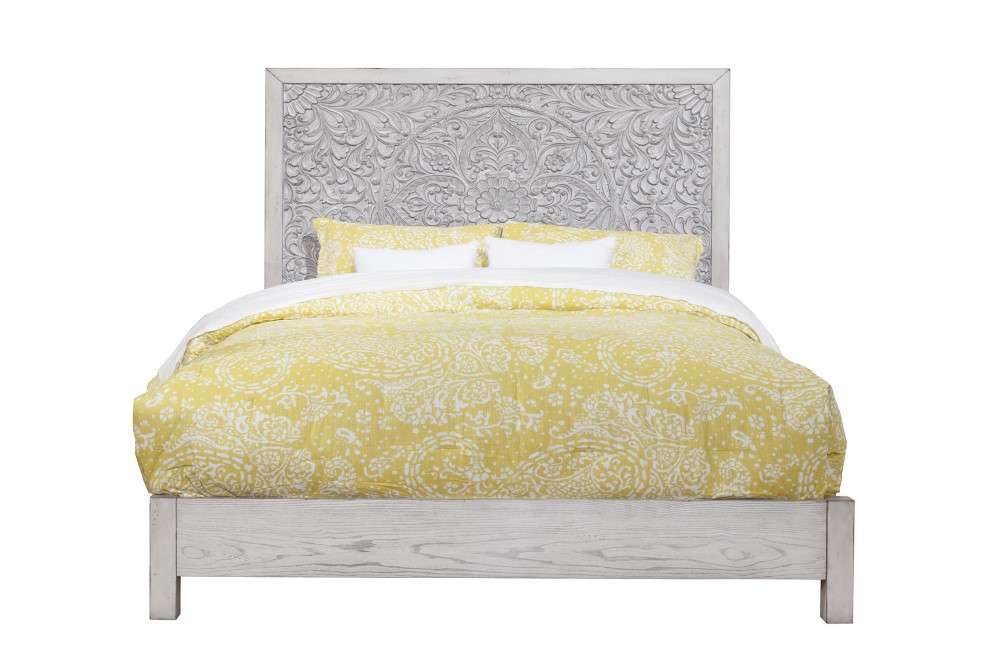 Origins by Alpine - Aria Queen Panel Bed in Grey - 4500-01Q veiw 2