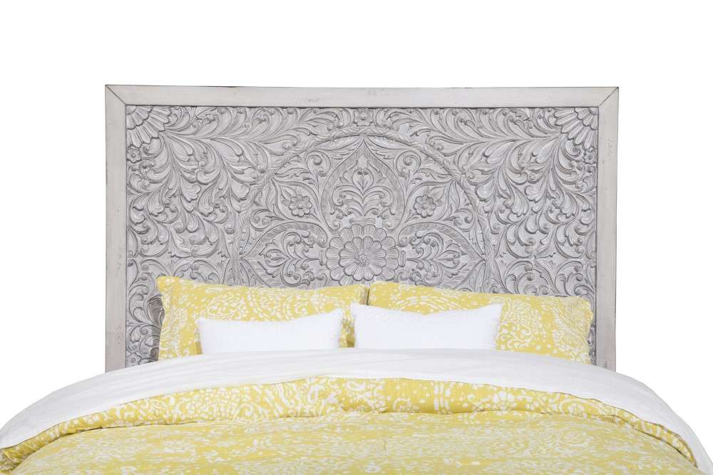 Origins by Alpine - Aria Queen Panel Bed in Grey - 4500-01Q veiw 4