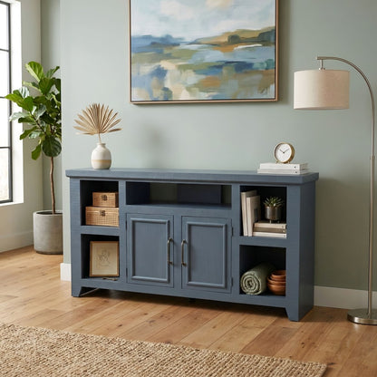 Origins by Alpine - Bowen 60" TV Console, Slate Blue - HG3260 view 9