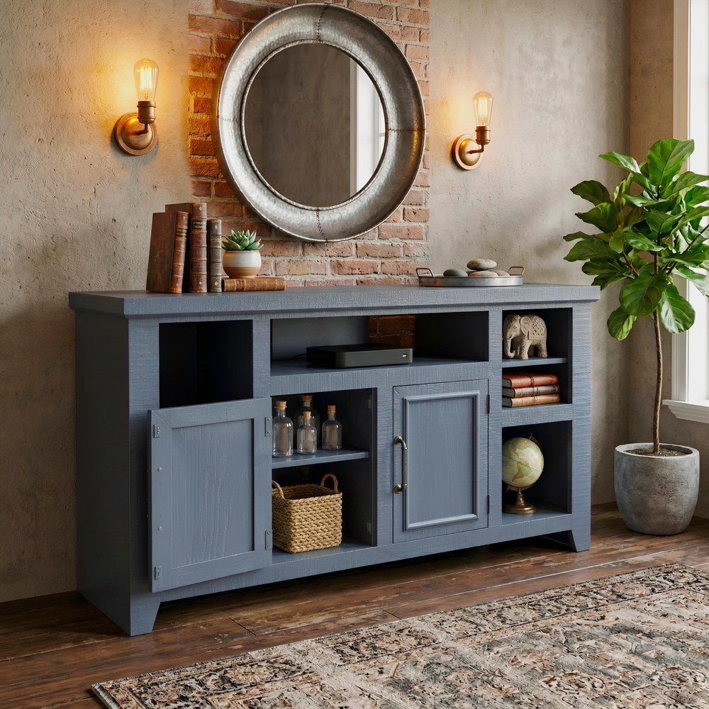 Origins by Alpine - Bowen 60" TV Console, Slate Blue - HG3260 view 10