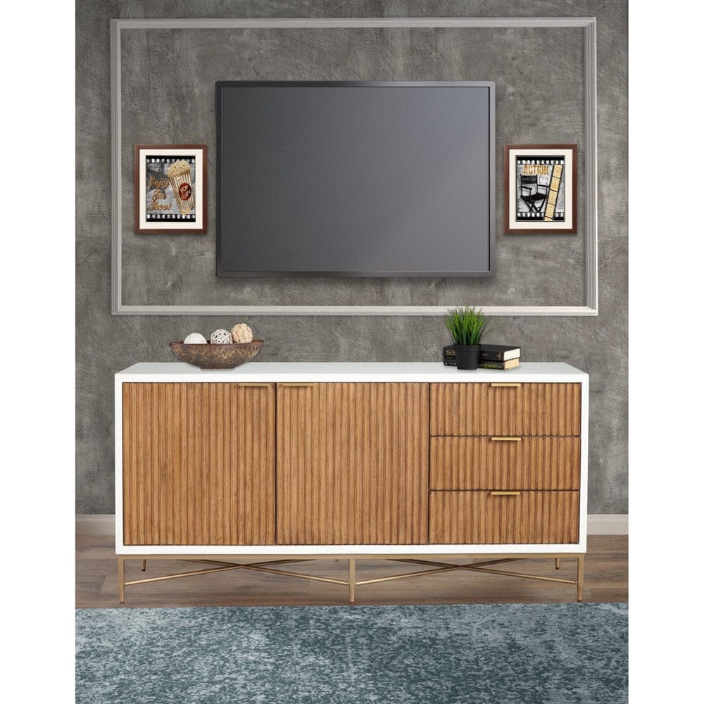 Origins by Alpine - Larsen TV Console, White - 7400-10 view 1