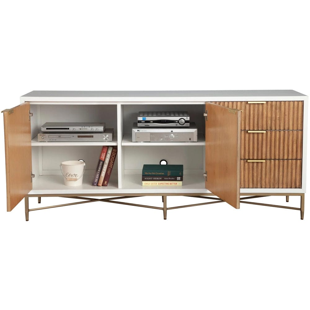 Origins by Alpine - Larsen TV Console, White - 7400-10 view 3
