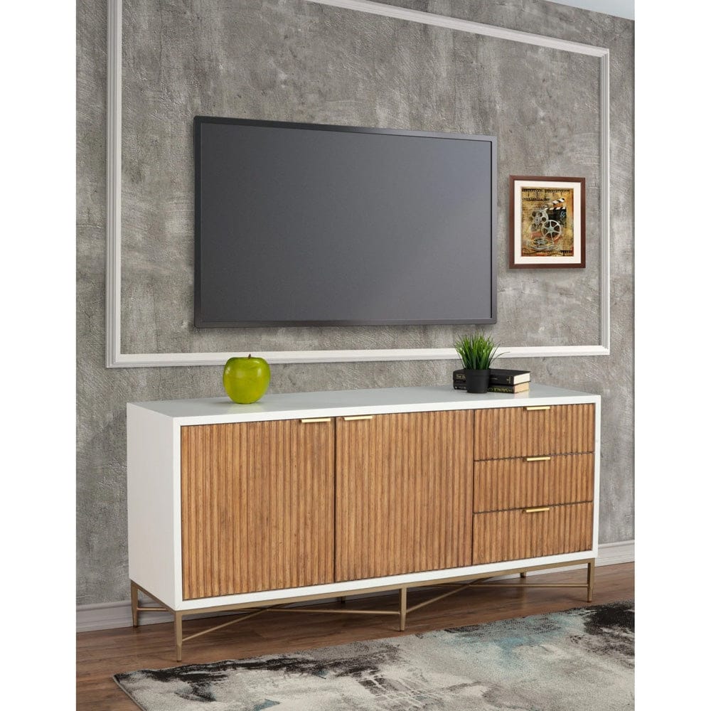 Origins by Alpine - Larsen TV Console, White - 7400-10 view 8