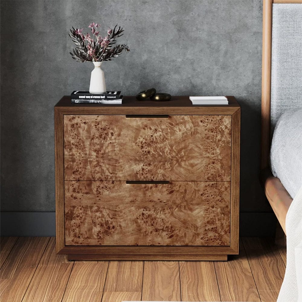 Origins by Alpine - Milan Nightstand, Walnut - 125BRN-02 view 3