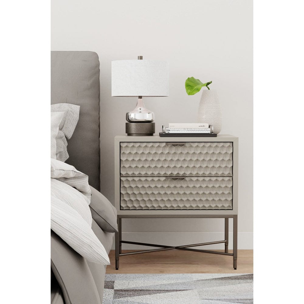 Origins by Alpine - Milo Nightstand (Cement Gray) - 6500-02 view 1