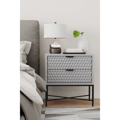Origins by Alpine - Milo Nightstand (Sky Gray) - 6300-02 view 1