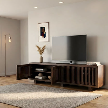 Origins by Alpine - Nara 80" TV Console, Dark Walnut - RW8020 view 11