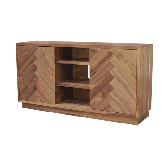 Origins by Alpine - Russo 60" Sideboard, Honey Walnut - SJ3160 view 2