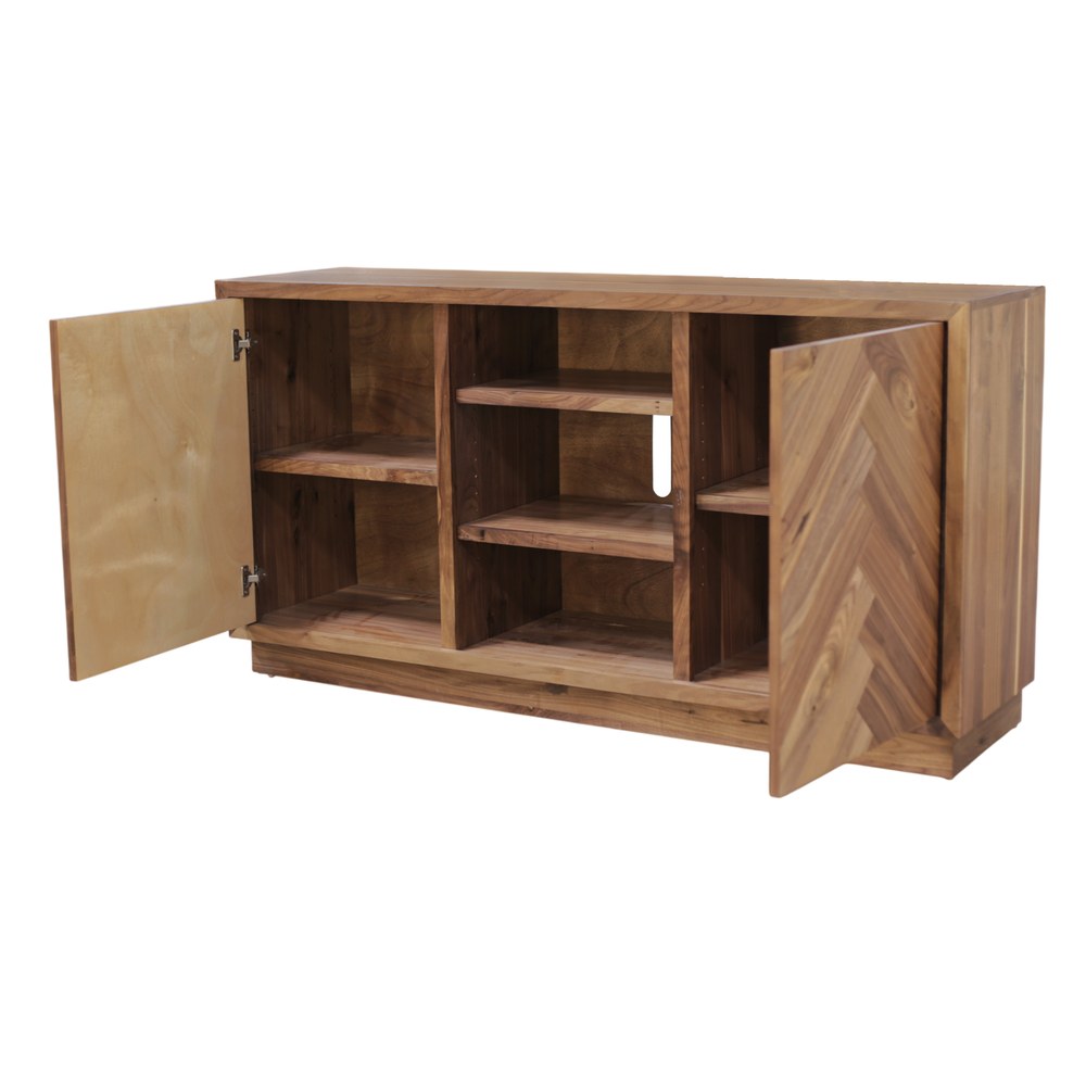 Origins by Alpine - Russo 60" Sideboard, Honey Walnut - SJ3160 view 5