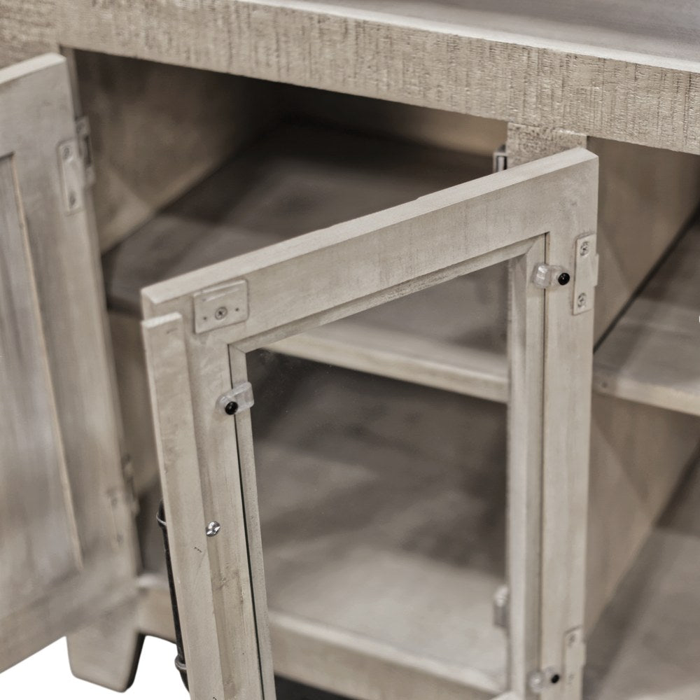 Origins by Alpine - Willow Creek 60" TV Console, White Wash - HG6055 view 7