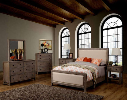 Origins by Alpine - Classic California King Bed in Grey - 1817-07CK veiw 4