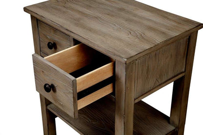 Origins by Alpine - Classic Nightstand in Natural Grey - 1817-02 veiw 3