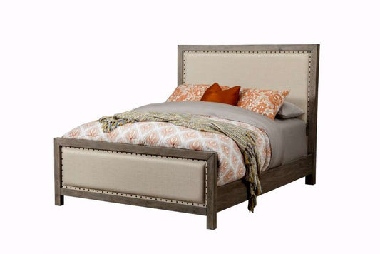 Origins by Alpine - Classic Queen Bed in Grey - 1817-01Q veiw 1