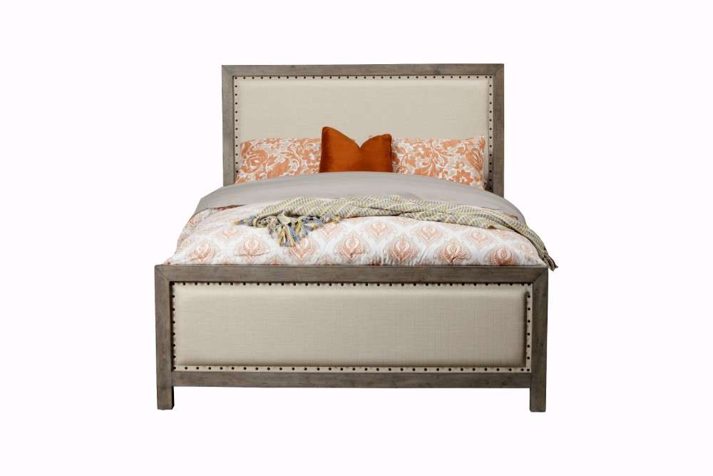 Origins by Alpine - Classic Standard King Bed in Grey - 1817-07EK veiw 2