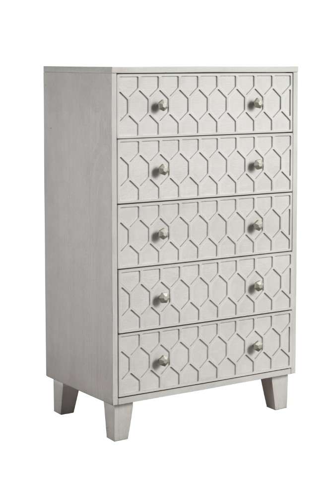 Origins by Alpine - Denver Five Drawer Chest in Grey - 2013-05 veiw 1