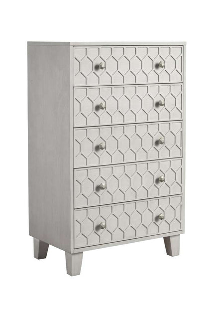 Origins by Alpine - Denver Five Drawer Chest in Grey - 2013-05 veiw 1