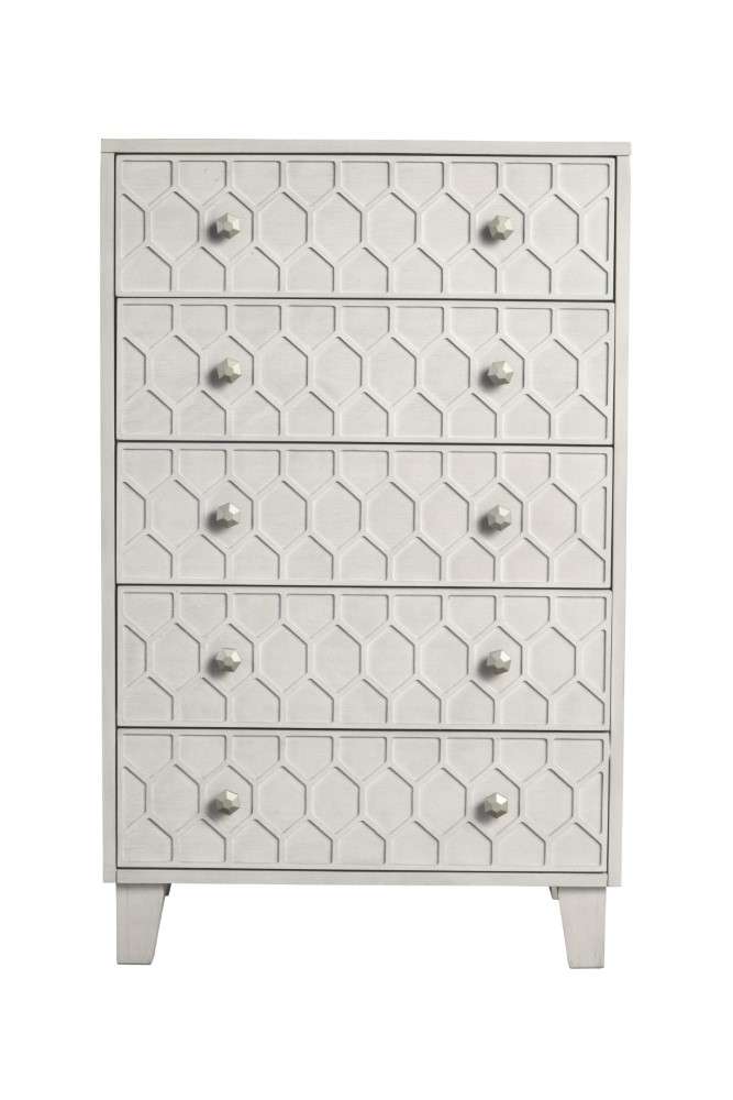 Origins by Alpine - Denver Five Drawer Chest in Grey - 2013-05 veiw 2