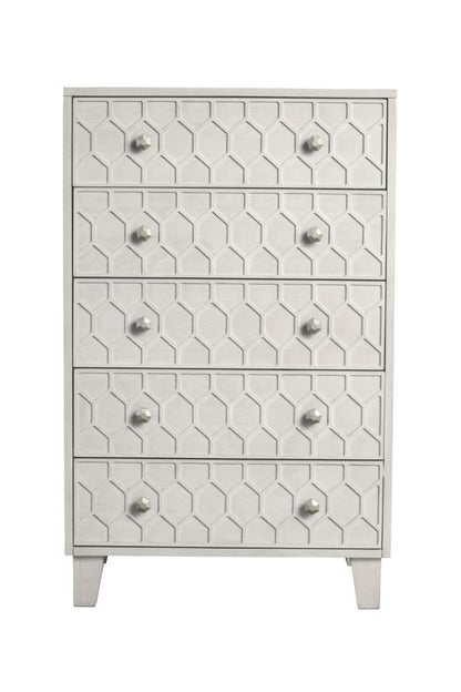 Origins by Alpine - Denver Five Drawer Chest in Grey - 2013-05 veiw 2