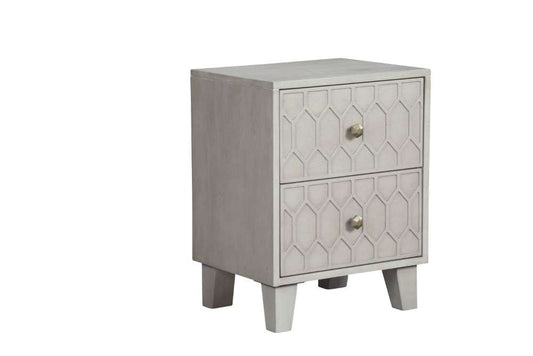 Origins by Alpine - Denver Two Drawer Nightstand in Grey - 2013-02 veiw 1