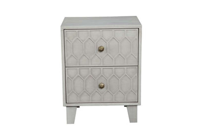 Origins by Alpine - Denver Two Drawer Nightstand in Grey - 2013-02 veiw 2