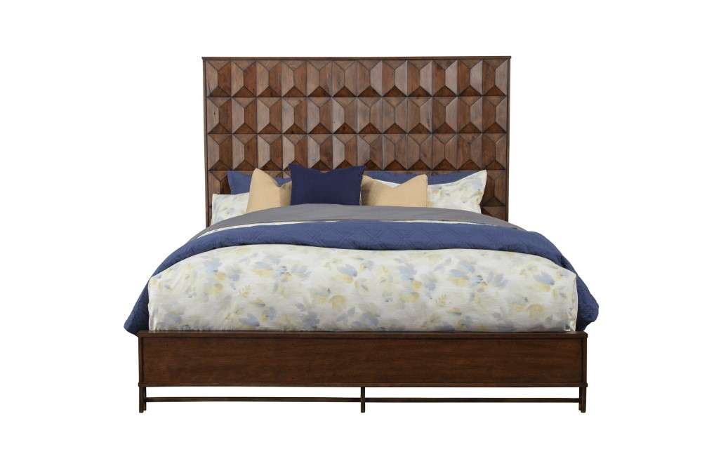 Origins by Alpine - Trig Queen Panel Bed in Mahogany - 5300-01Q veiw 1