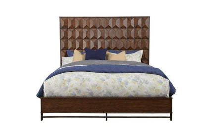 Origins by Alpine - Trig Queen Panel Bed in Mahogany - 5300-01Q veiw 1