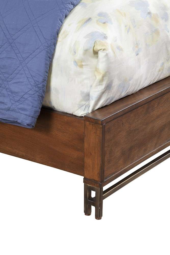 Origins by Alpine - Trig Queen Panel Bed in Mahogany - 5300-01Q veiw 4