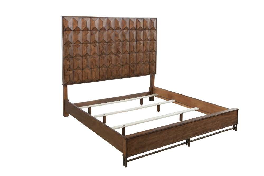 Origins by Alpine - Trig Queen Panel Bed in Mahogany - 5300-01Q veiw 6